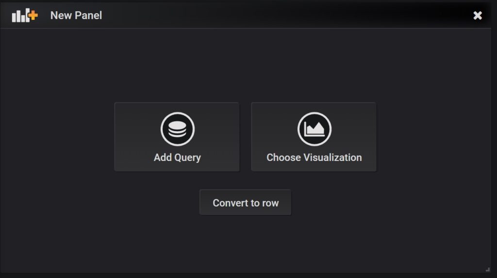add panel in grafana
