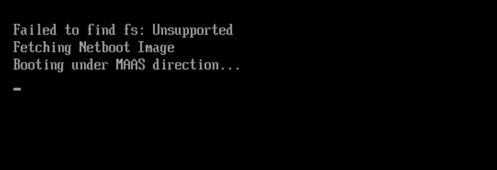 booting under maas direction