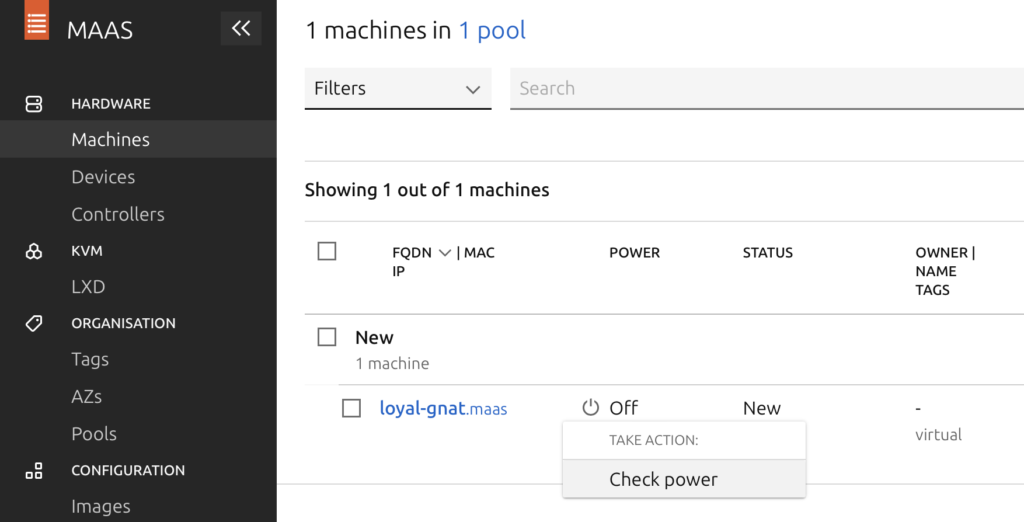 maas check machine power