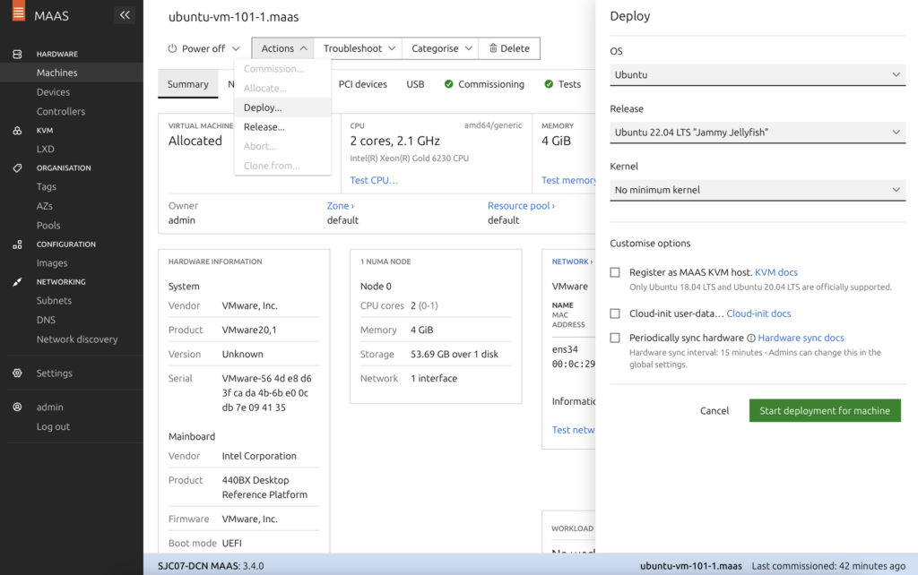 maas deploy machine